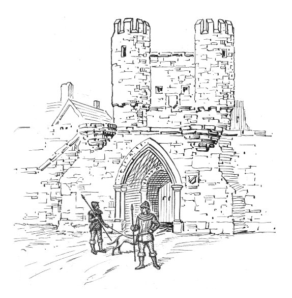 A medieval barbican — the fortified outer gatehouse that inspired the project name.